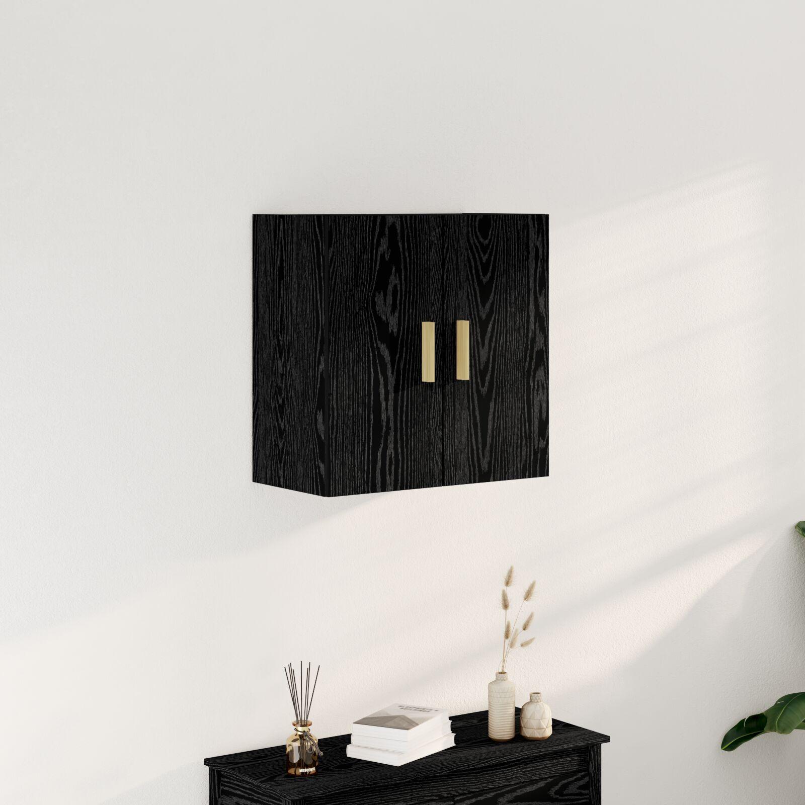 Vægskab Sort eg 60 x 30 x 60 cm Konstrueret træ