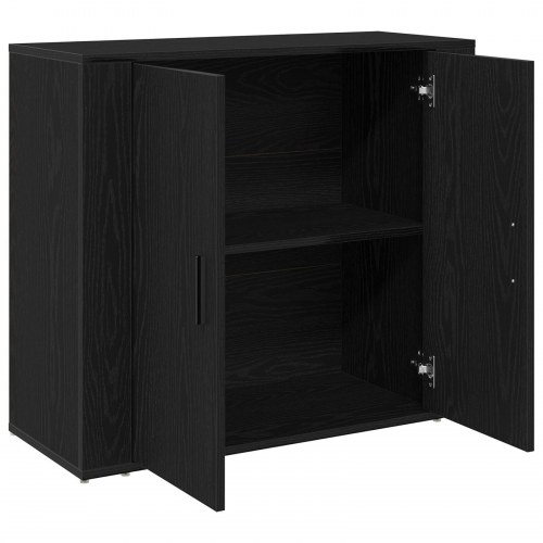 Sideboard Sort Eg 80x33x70 cm Ingeniørtræ