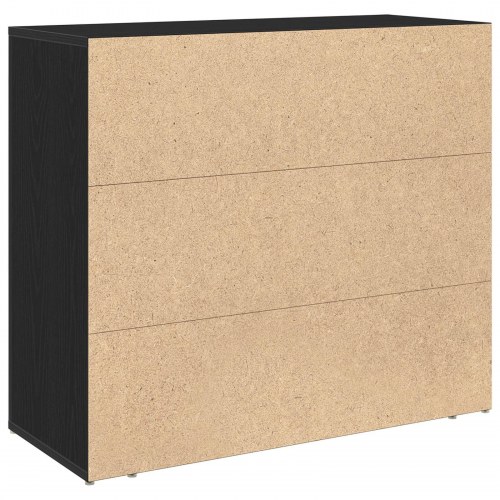 Sideboard Sort Eg 80x33x70 cm Ingeniørtræ