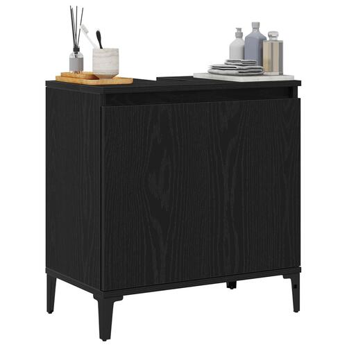 Vaske skab Sort Eg 58x33x60 cm Konstrueret træ