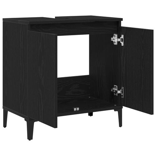 Vaske skab Sort Eg 58x33x60 cm Konstrueret træ