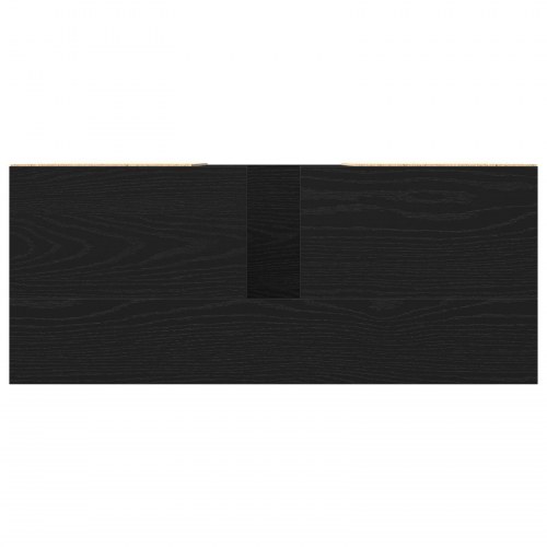 Vaskeskab Sort Eg 80x33x60 cm Konstrueret Træ