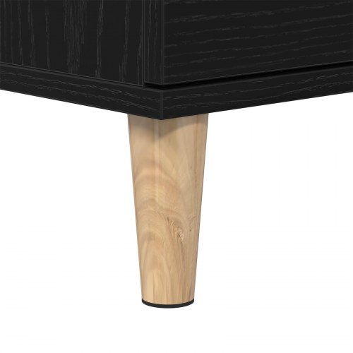 Vaskeskab Sort Eg 80x33x60 cm Konstrueret Træ