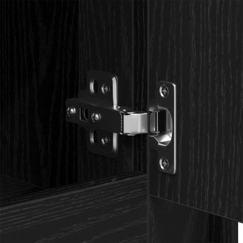 Skab Sort Eg 102x35x60 cm Konstrueret Træ