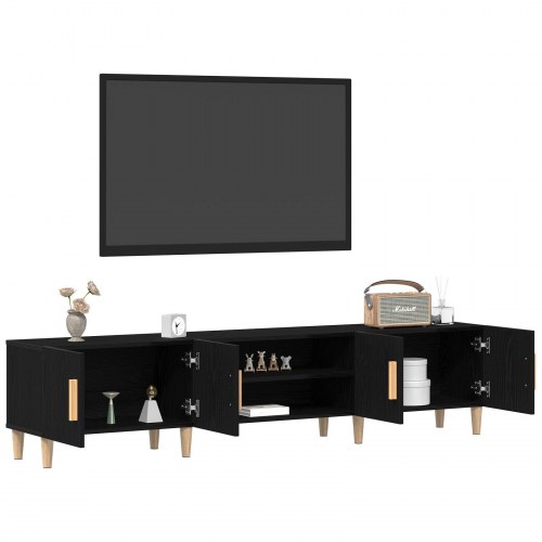 TV Skab Sort Eg 180x31,5x40 cm Konstrueret Træ