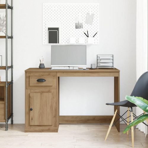 Skrivebord med opbevaring Artisan Eg 50x115x75 cm Konstrueret træ