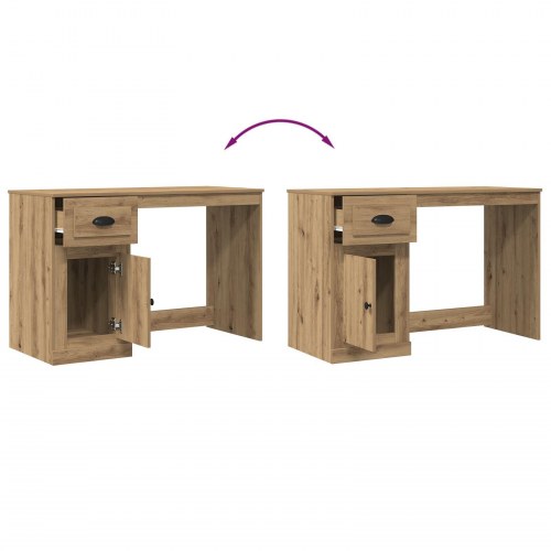 Skrivebord med opbevaring Artisan Eg 50x115x75 cm Konstrueret træ