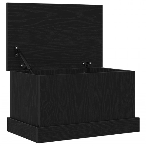 Opbevaringsboks Sort Eg 50x30x28 cm Konstrueret Træ