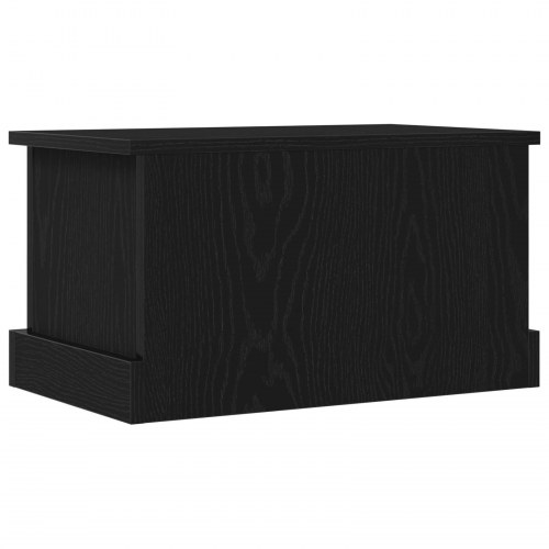 Opbevaringsboks Sort Eg 50x30x28 cm Konstrueret Træ