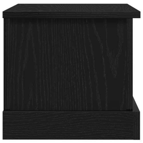 Opbevaringsboks Sort Eg 50x30x28 cm Konstrueret Træ