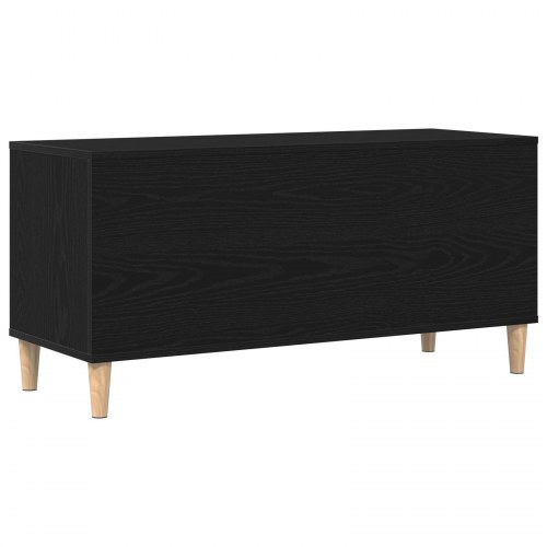 Pladeskab Sort Eg 100x38x48 cm Konstrueret Træ