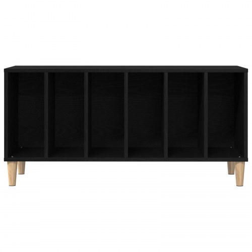 Pladeskab Sort Eg 100x38x48 cm Konstrueret Træ
