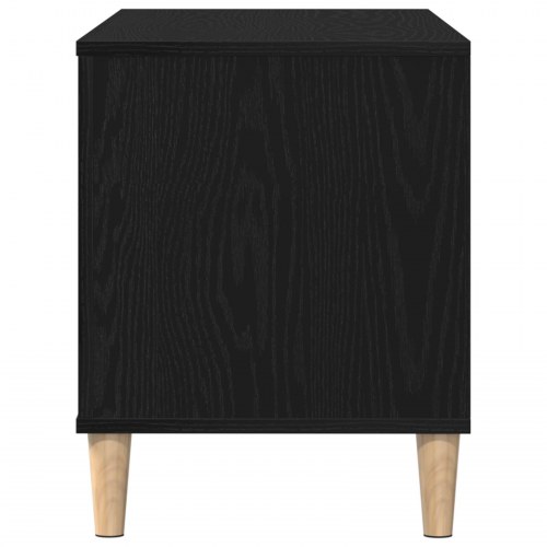 Pladeskab Sort Eg 100x38x48 cm Konstrueret Træ