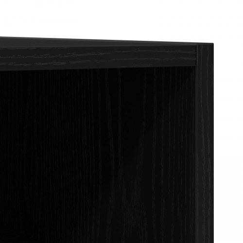 Pladeskab Sort Eg 100x38x48 cm Konstrueret Træ