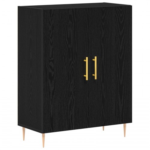 Sideboard Sort Eg 69,5x34x90 cm Ingeniørtræ
