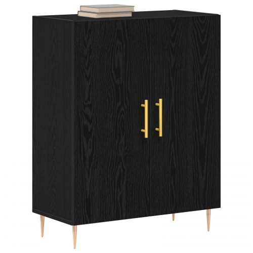 Sideboard Sort Eg 69,5x34x90 cm Ingeniørtræ