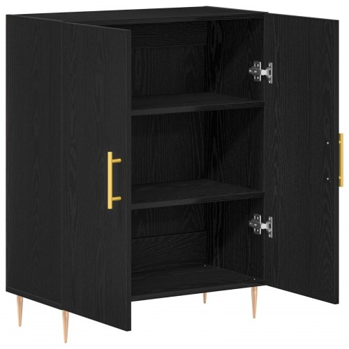Sideboard Sort Eg 69,5x34x90 cm Ingeniørtræ