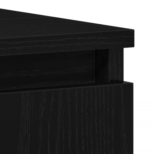 Badeværelsesvask Skab Sort Eg 80x33x60 cm Konstrueret Træ