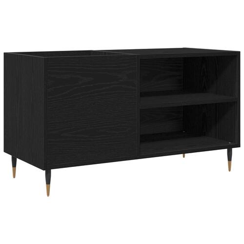 Pladekabinet Sort Eg 84,5x38x48 cm Konstrueret Træ