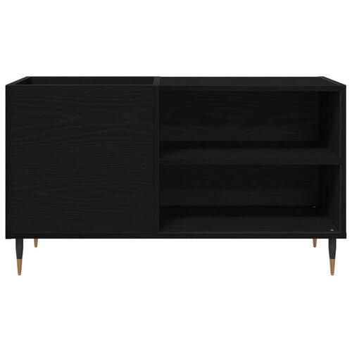Pladekabinet Sort Eg 84,5x38x48 cm Konstrueret Træ