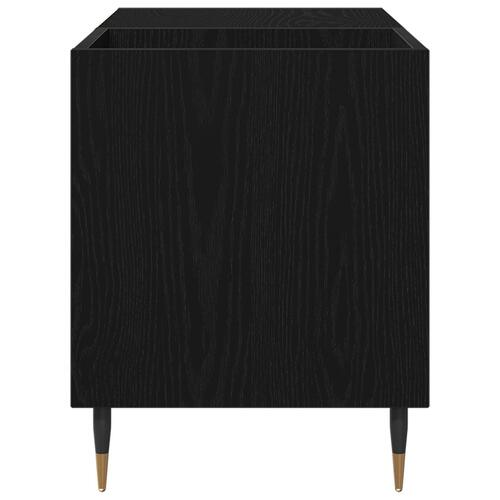 Pladekabinet Sort Eg 84,5x38x48 cm Konstrueret Træ