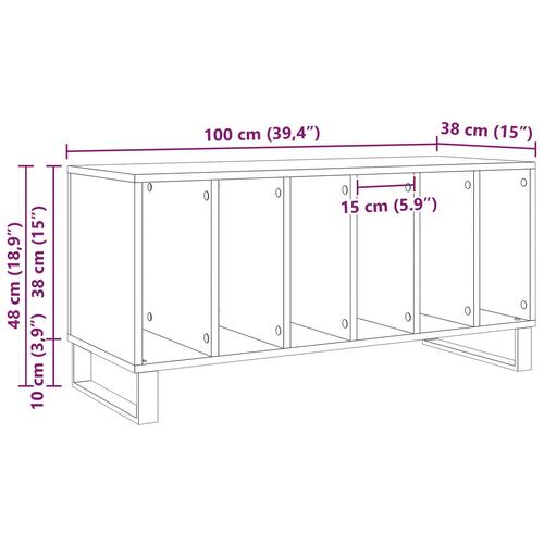 Record Cabinet Gammelt Træ 100x38x48 cm Ingeniørtræ