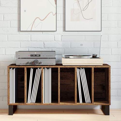 Record Cabinet Artisan Egetræ 100x38x48 cm Konstrueret Træ