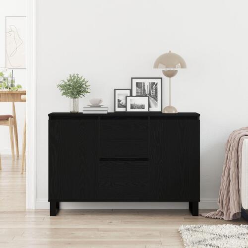 Sideboard Sort Eg 104x35x70 cm Konstrueret Træ
