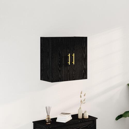 Vægreol Sort Eg 60x31x70 cm Ingeniørtræ