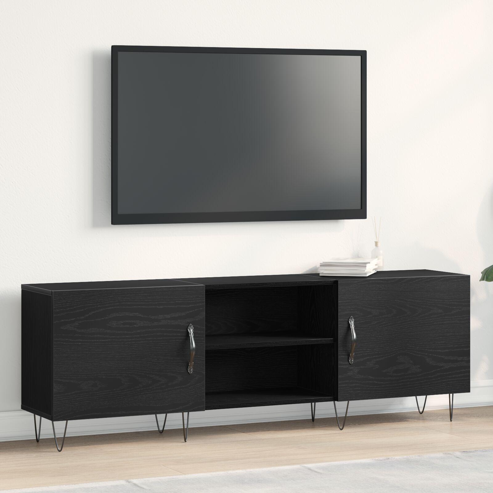 Tv-Skab Sort Eg 150 X 30 X 50 Cm Konstrueret Træ