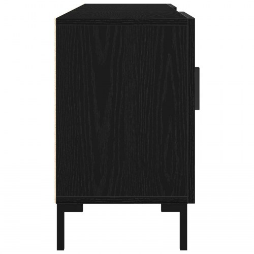 TV Skab Sort Eg 150x30x50 cm Konstrueret Træ