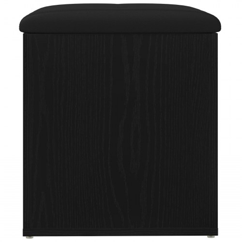 Opbevaringsbænk Sort Eg 40x40x45 cm Ingeniørtræ