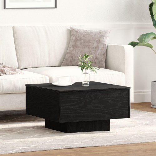 Kaffebord i Sort Eg 55x55x31 cm - Konstrueret Træ