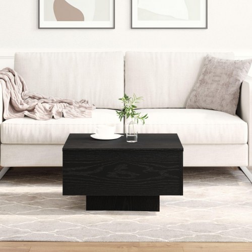 Kaffebord i Sort Eg 55x55x31 cm - Konstrueret Træ
