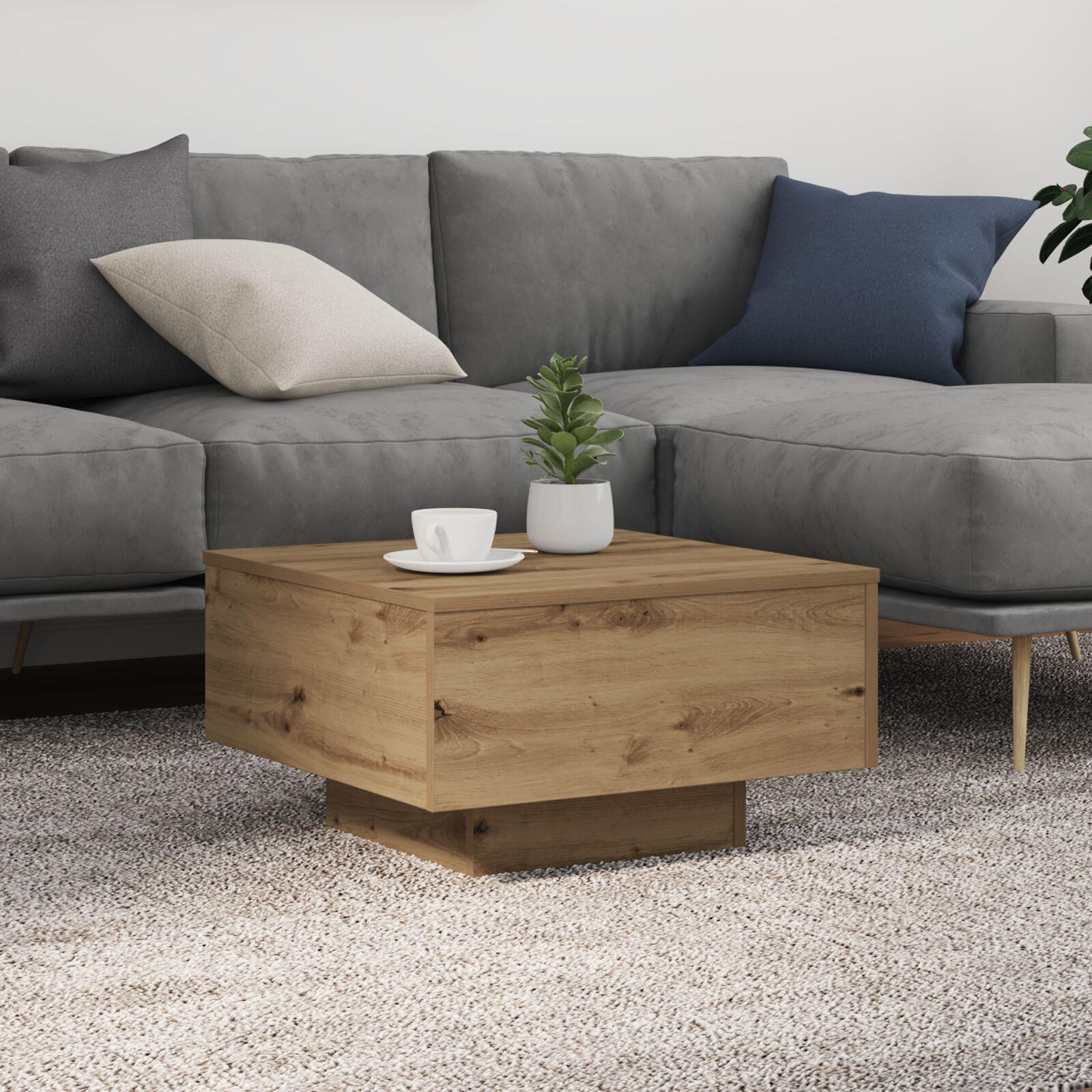 Sofabord artisan eg 55 x 55 x 31 cm Konstrueret træ
