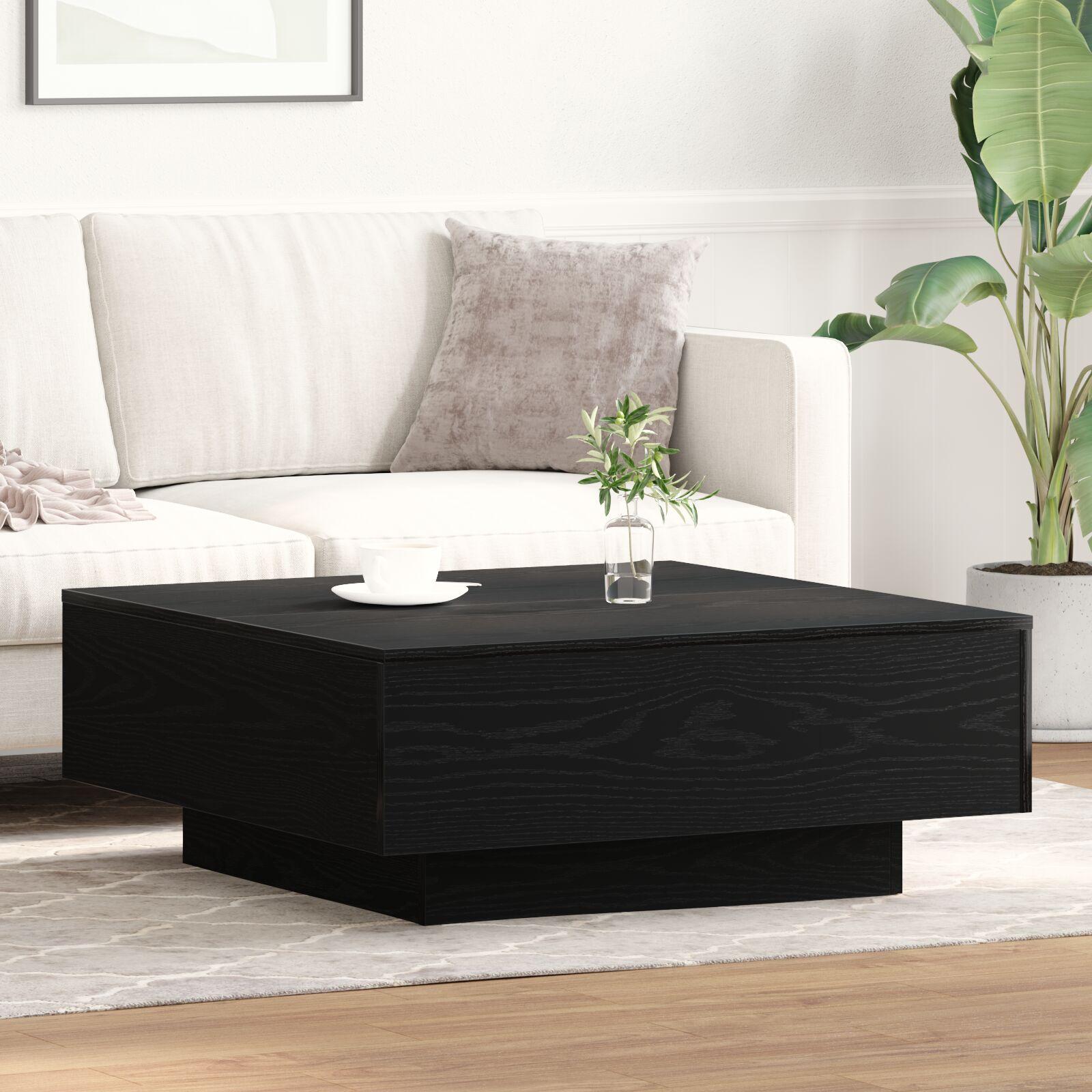 Sofabord Sort eg 80 x 80 x 31 cm Konstrueret træ