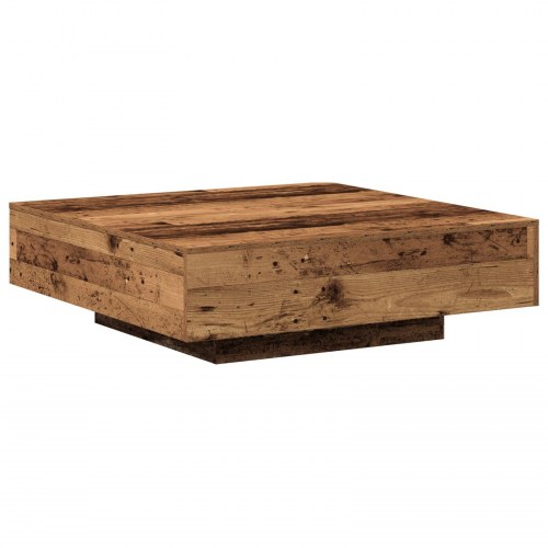 Kaffebord i gammelt træ 100x100x31 cm af ingeniørtræ