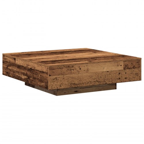 Kaffebord i gammelt træ 100x100x31 cm af ingeniørtræ