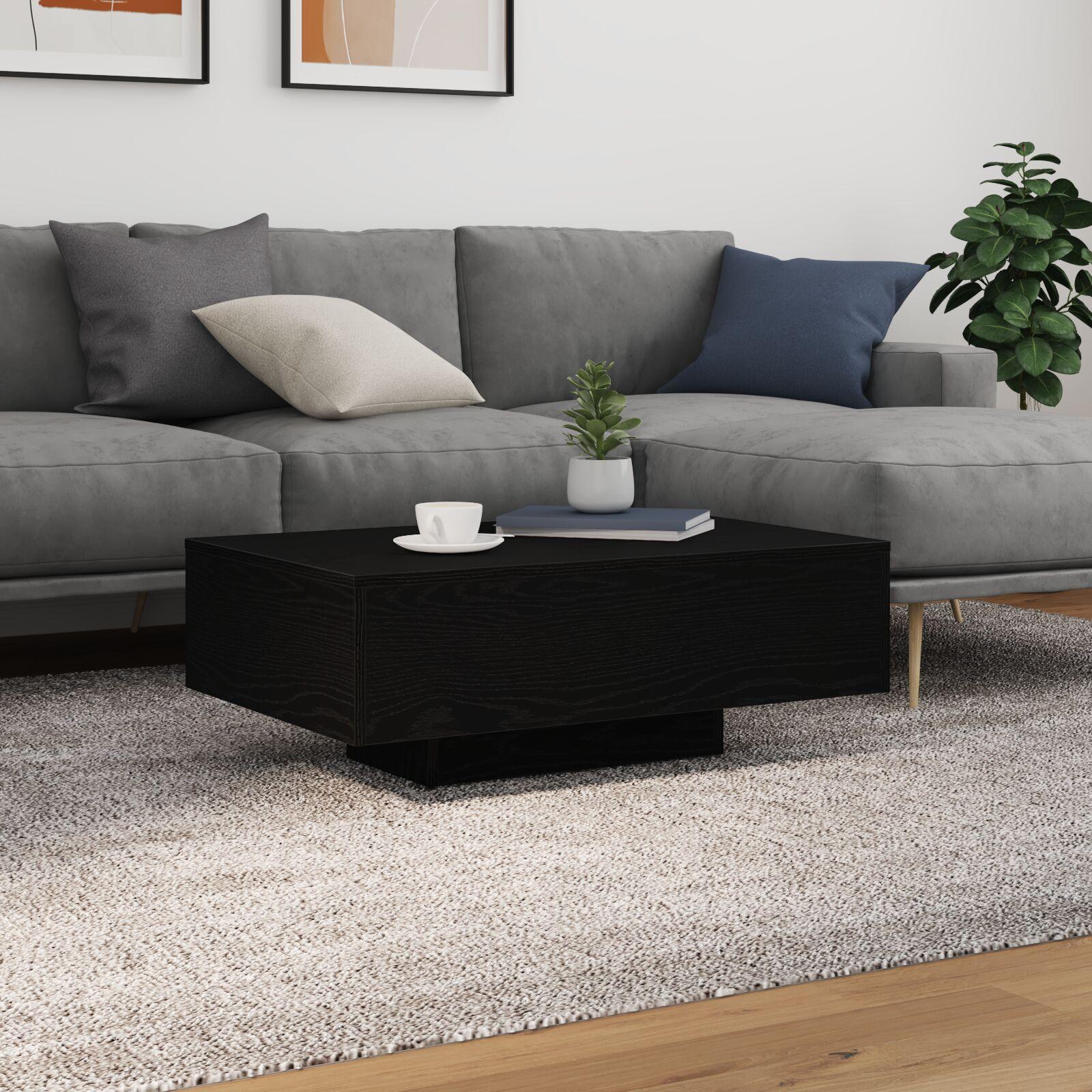 Sofabord Sort eg 85 x 55 x 31 cm Konstrueret træ