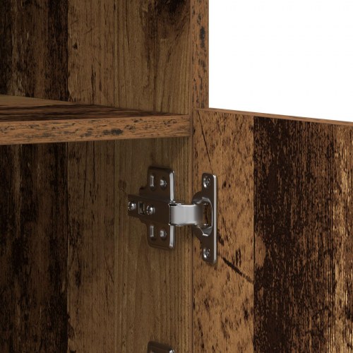 Sideboard med LED Lys Gammelt Træ 41x37x67 cm