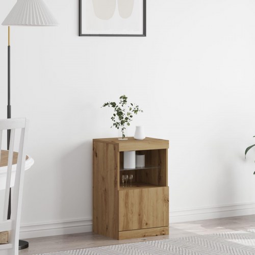 Sideboard med LED-lys i Artisan Eg 41x37x67 cm