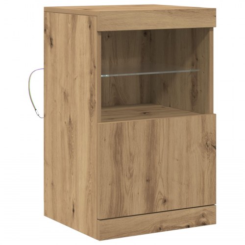 Sideboard med LED-lys i Artisan Eg 41x37x67 cm