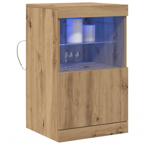 Sideboard med LED-lys i Artisan Eg 41x37x67 cm