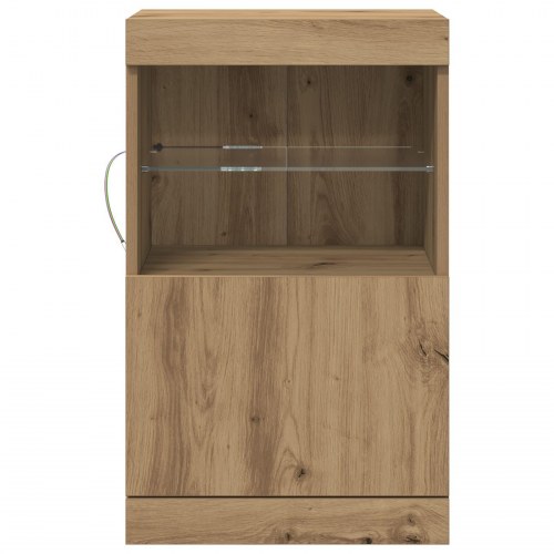 Sideboard med LED-lys i Artisan Eg 41x37x67 cm