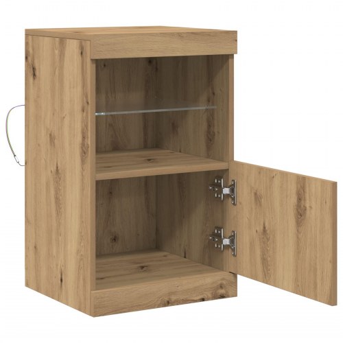 Sideboard med LED-lys i Artisan Eg 41x37x67 cm
