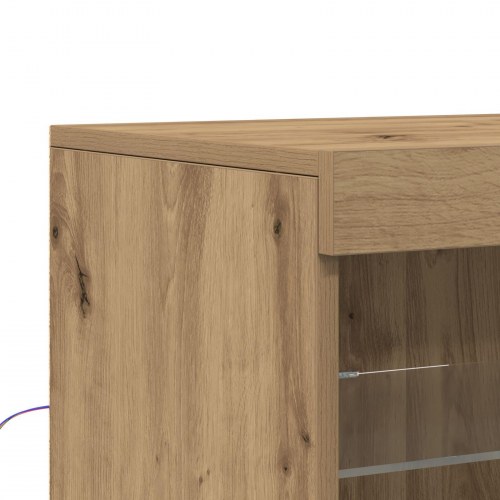Sideboard med LED-lys i Artisan Eg 41x37x67 cm