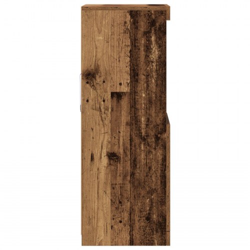 Sideboard med LED-lys Gamle Træ 41x37x100 cm
