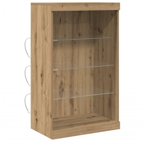 Sideboard med LED-lys i Artisan Eg 60,5x37x100 cm