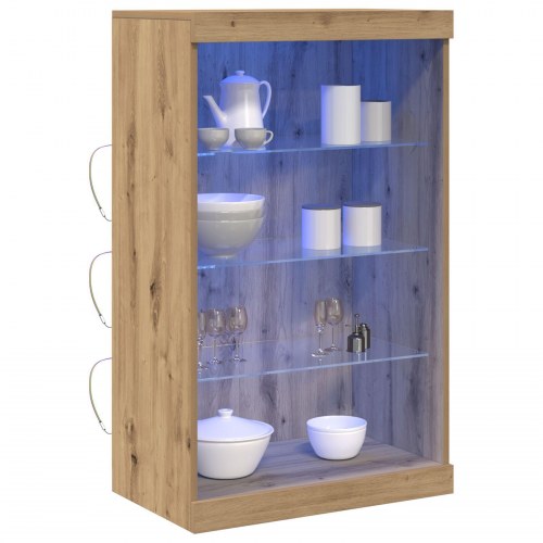 Sideboard med LED-lys i Artisan Eg 60,5x37x100 cm