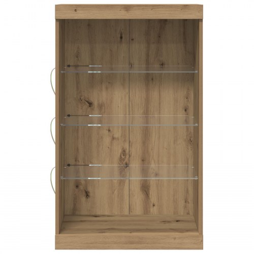 Sideboard med LED-lys i Artisan Eg 60,5x37x100 cm
